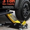 VEVOR 3 Ton Low Profile , Aluminum and Steel Racing Floor Jack with Dual Pistons Quick Lift Pump for Sport Utility Vehicle