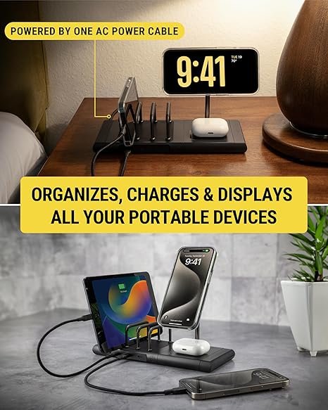Scosche BaseLynx 2.0 Multi Charging Station with Qi2 15W Magnetic Wireless Charger Stand