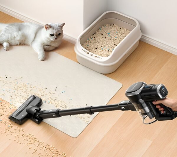 Lubluelu Cordless Stick Vacuum Cleaner, Lightweight 235W Brushless Motor