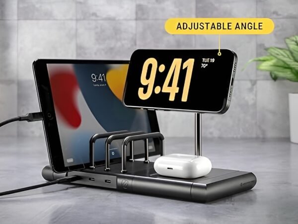 Scosche BaseLynx 2.0 Multi Charging Station with Qi2 15W Magnetic Wireless Charger Stand